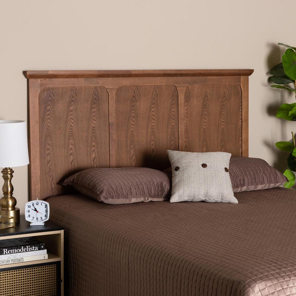 Alarice Classic and Traditional Ash Walnut Finished Wood Queen Size Headboard. Picture 13
