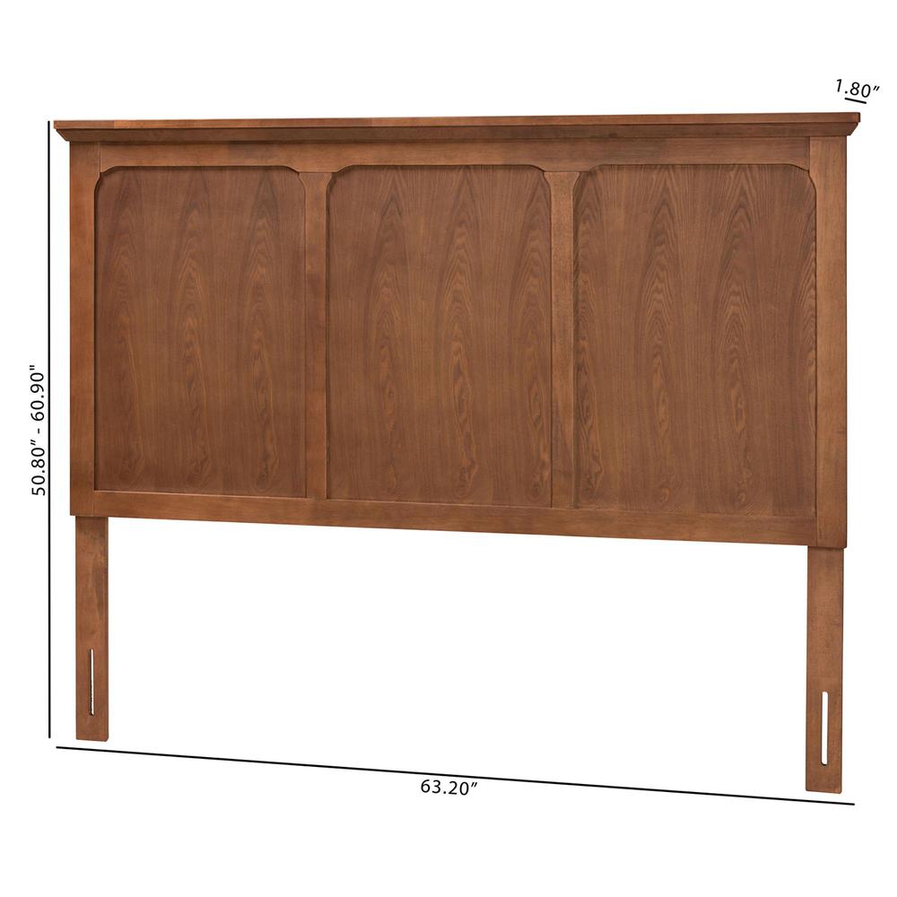 Alarice Classic and Traditional Ash Walnut Finished Wood Queen Size Headboard. Picture 15