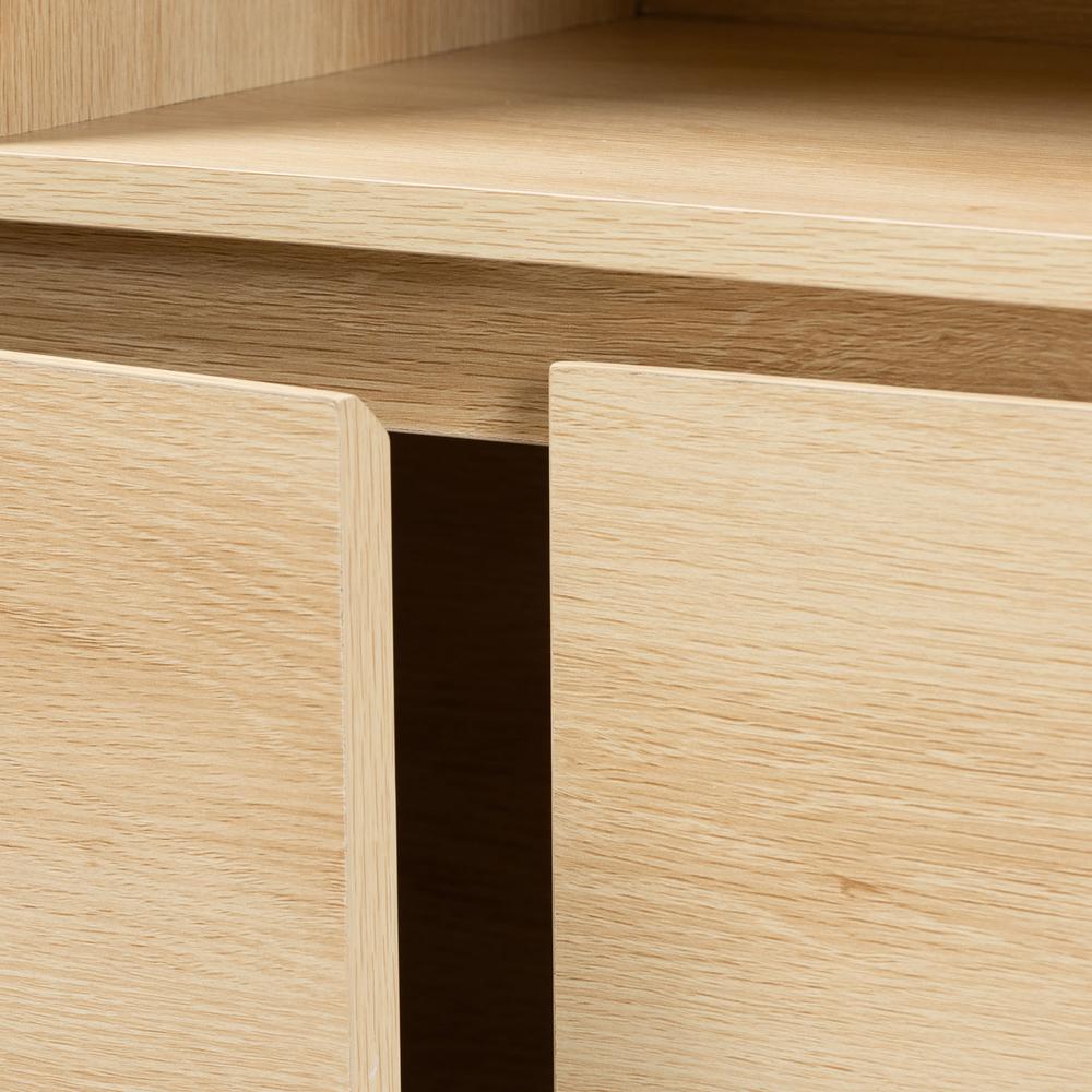 Baxton Studio Danina Japandi Oak Brown Finished Wood Bookshelf. Picture 15