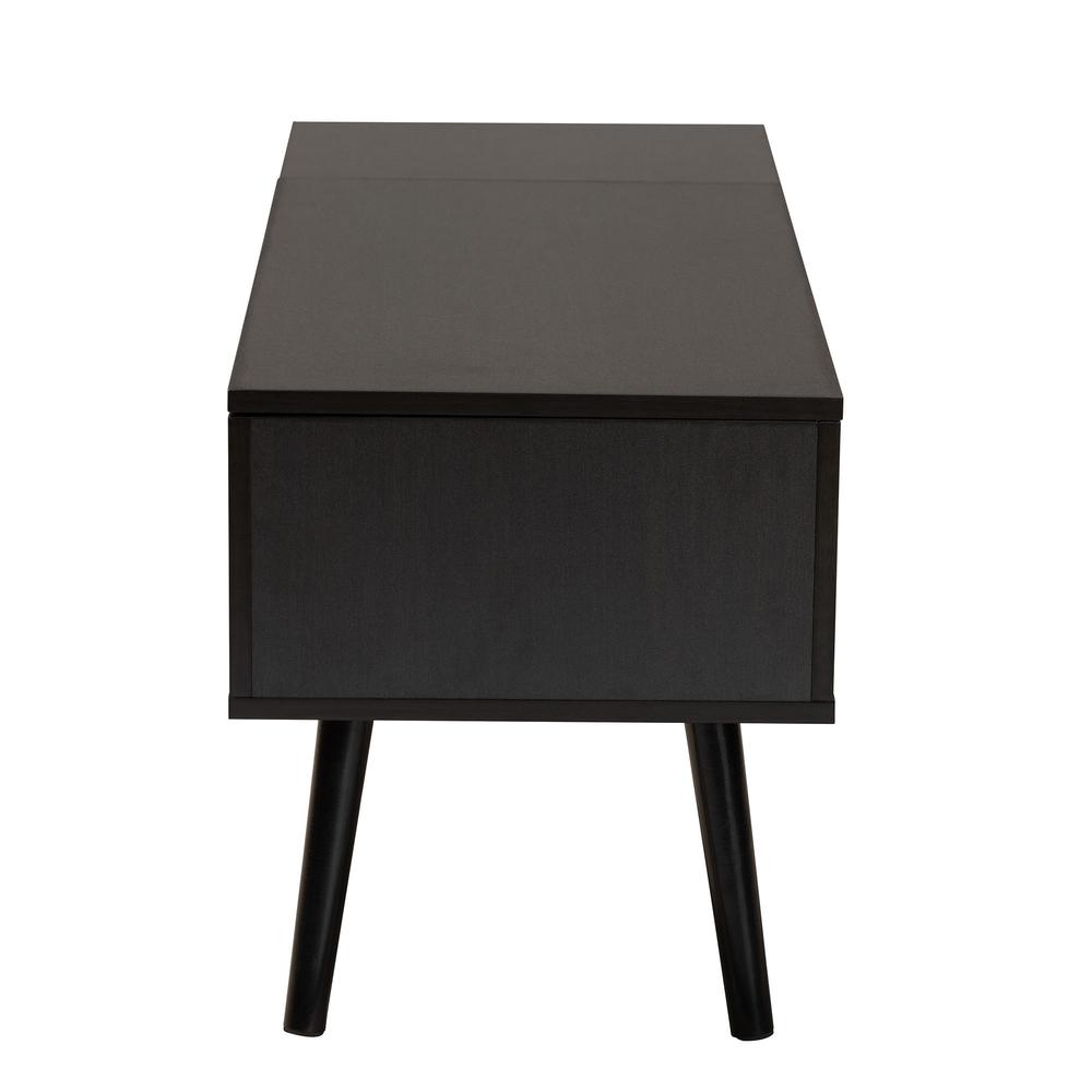Espresso Brown Finished Wood Coffee Table with Lift-Top Storage Compartment. Picture 15