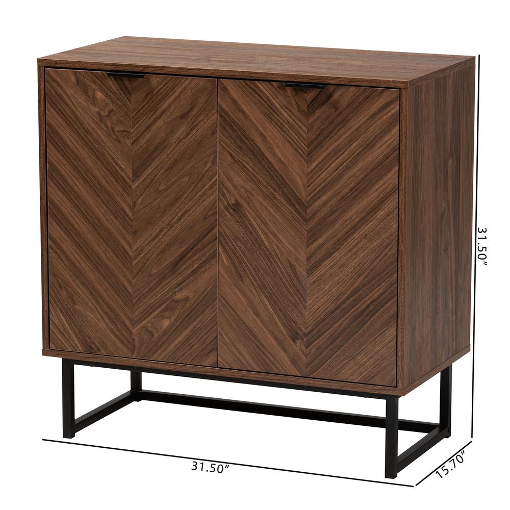 Baxton Studio Sadia Modern Walnut Brown Finished Wood Storage Cabinet. Picture 20