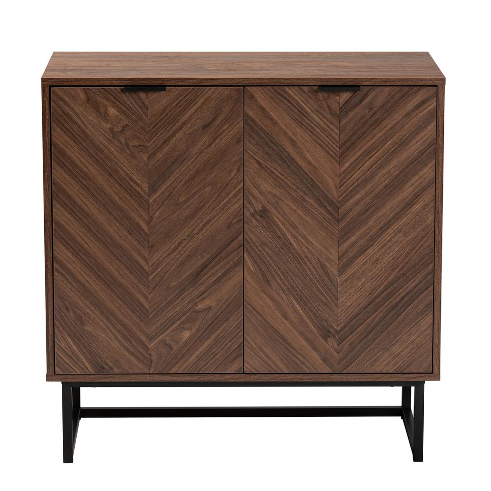 Baxton Studio Sadia Modern Walnut Brown Finished Wood Storage Cabinet. Picture 13