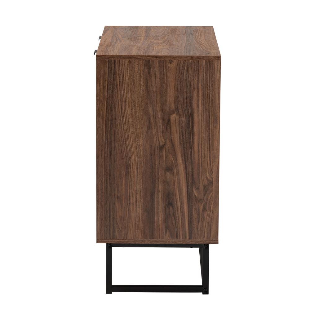 Baxton Studio Sadia Modern Walnut Brown Finished Wood Storage Cabinet. Picture 14