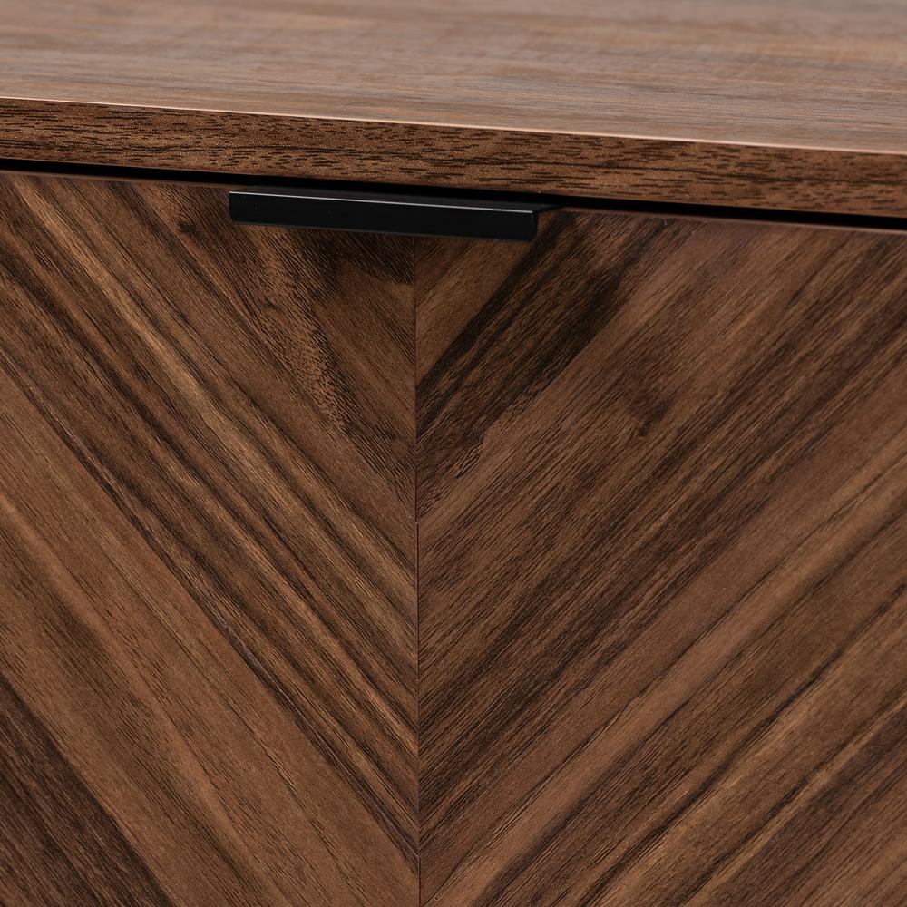 Baxton Studio Sadia Modern Walnut Brown Finished Wood Storage Cabinet. Picture 15