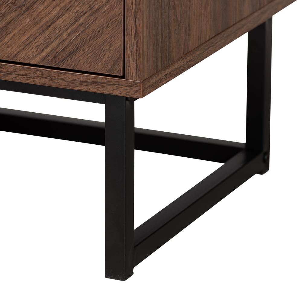 Baxton Studio Sadia Modern Walnut Brown Finished Wood Storage Cabinet. Picture 16