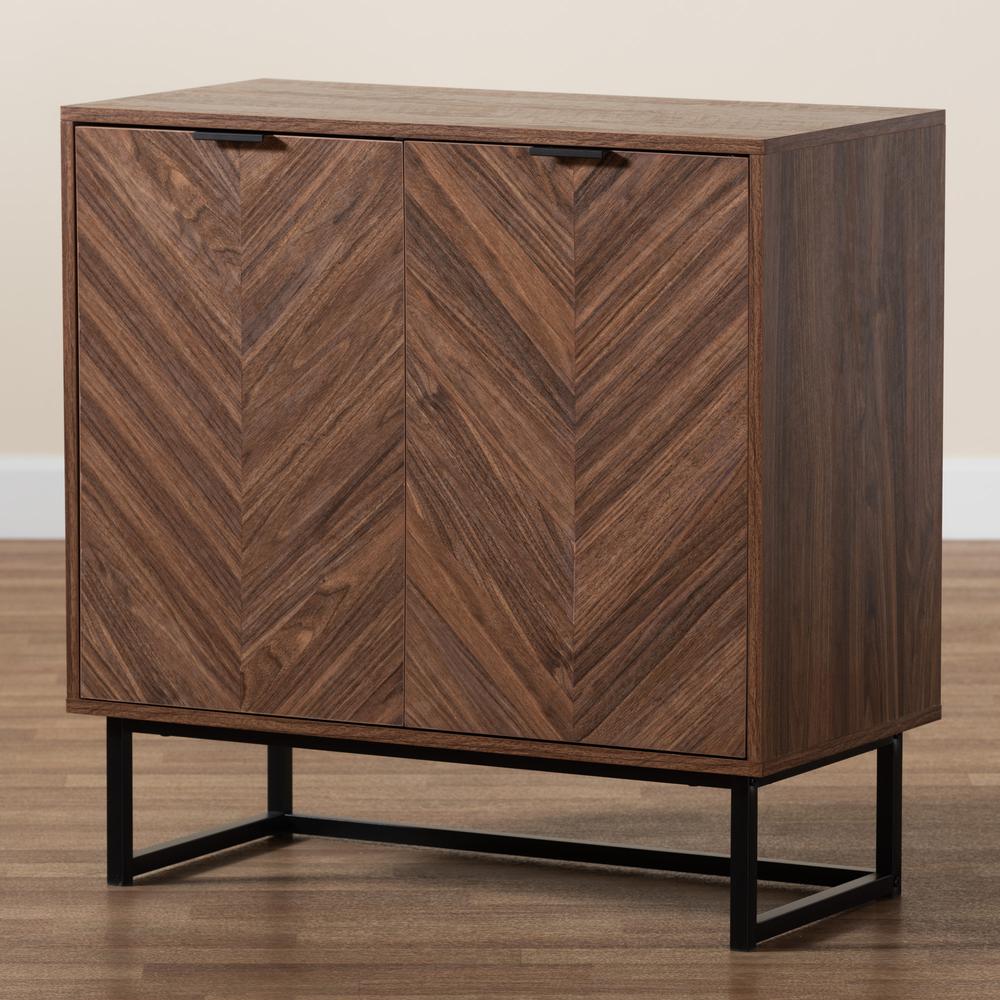 Baxton Studio Sadia Modern Walnut Brown Finished Wood Storage Cabinet. Picture 19