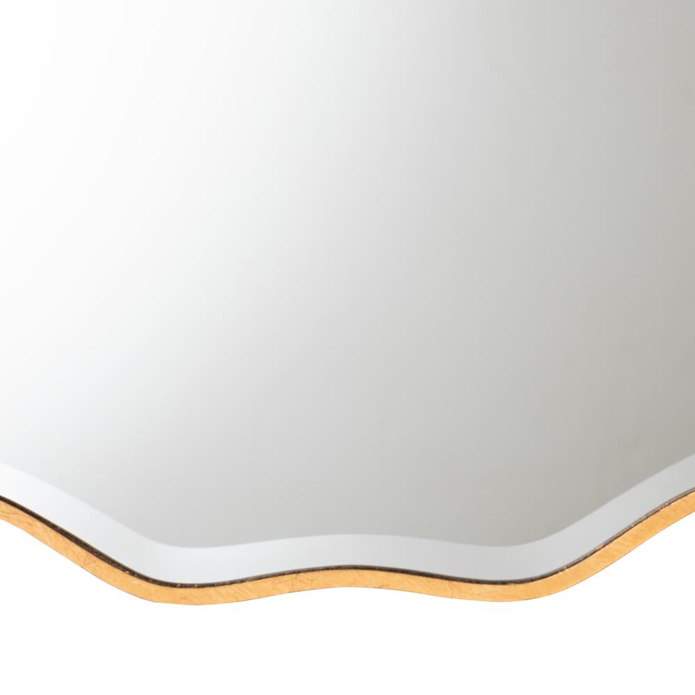 Weston Modern Glam and Luxe Antique Goldleaf Finished Wood Accent Wall Mirror. Picture 6