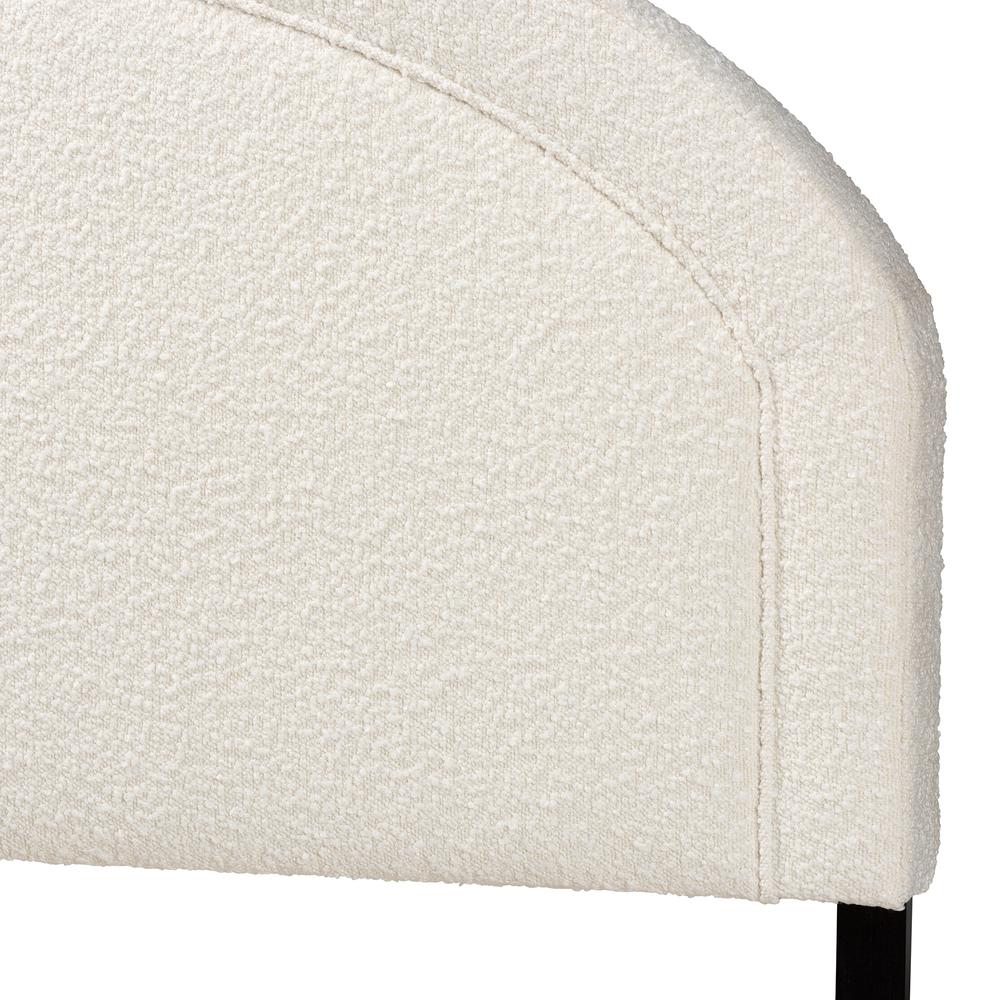 Baxton Studio Fiana Modern Cream Boucle Fabric Queen Size Headboard. Picture 10