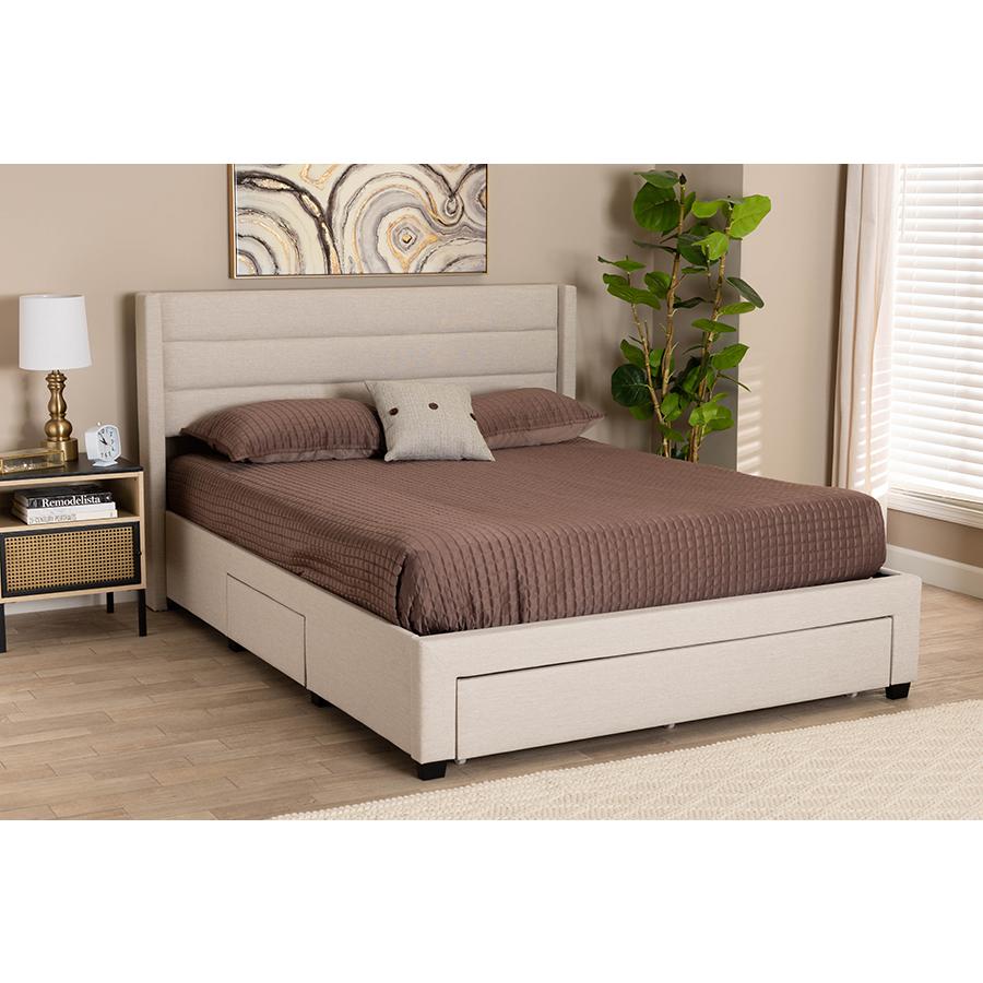 Dark Brown Finished Wood Full Size 3-Drawer Storage Platform Bed. Picture 24