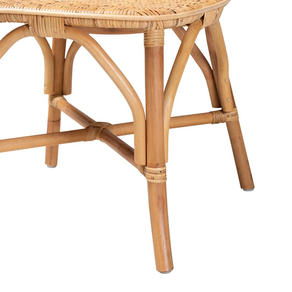 bali & pari Irene Modern Bohemian Natural Rattan Dining Chair. Picture 16