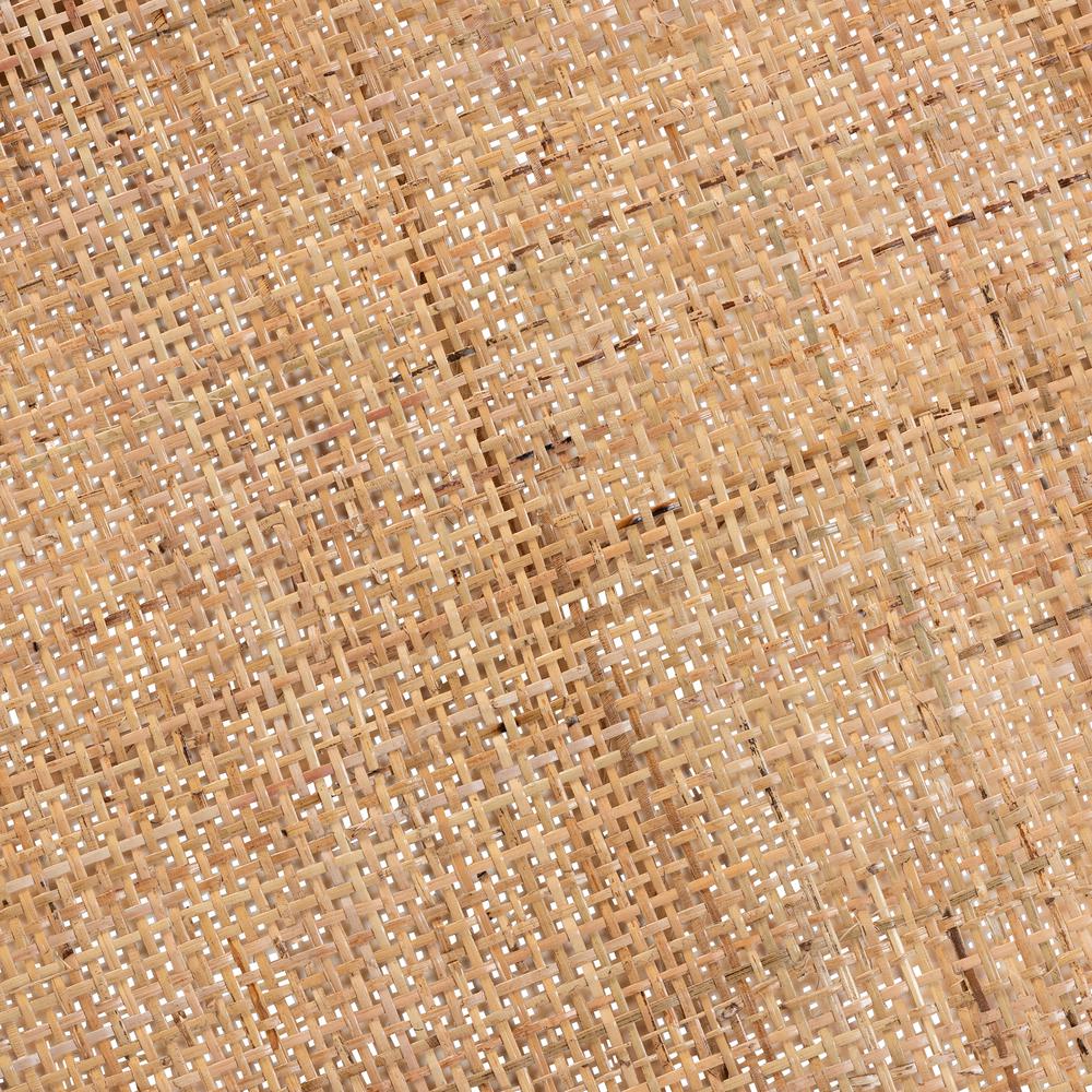 Bohemian Natural Brown Mahogany Wood and Natural Rattan 2-Tier End Table. Picture 13