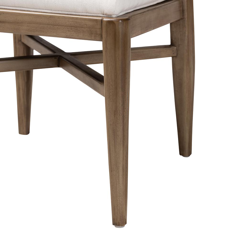 Bohemian Walnut Brown Finished Mahogany Wood and Natural Rattan Dining Chair. Picture 16