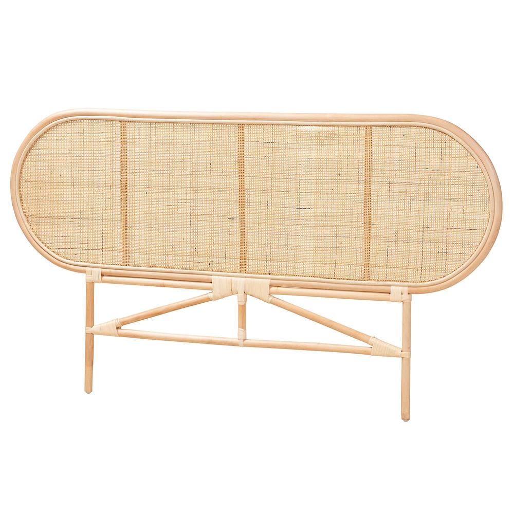 Bohemian Natural Brown Rattan Queen Size Standalone Headboard. Picture 9