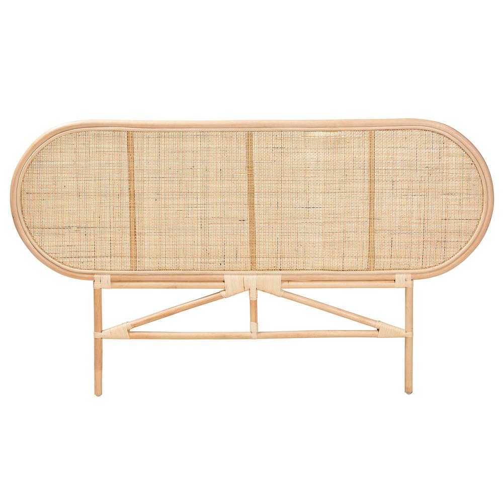 Bohemian Natural Brown Rattan Queen Size Standalone Headboard. Picture 10