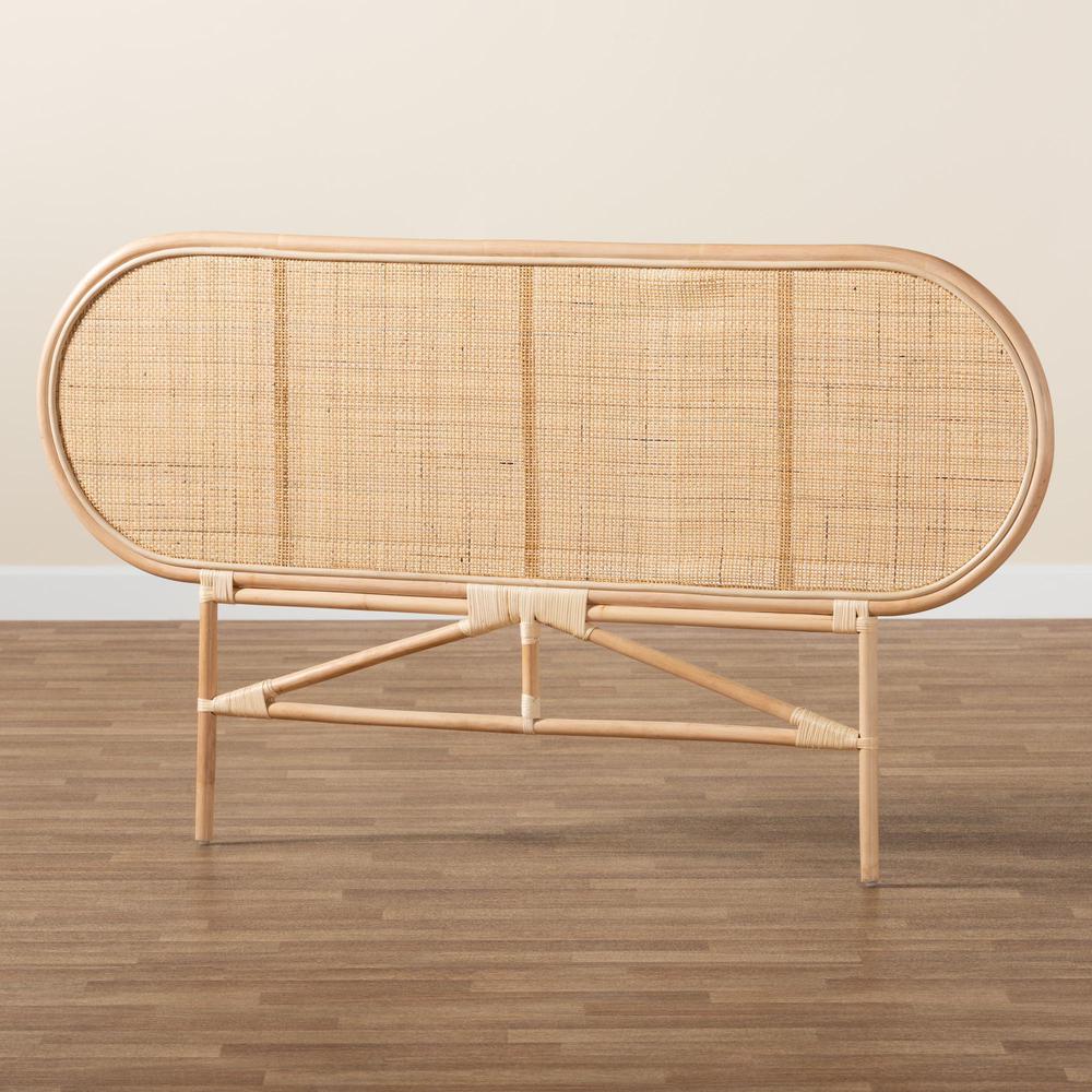 Bohemian Natural Brown Rattan Queen Size Standalone Headboard. Picture 15