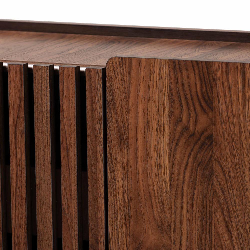 Baxton Studio Paricia Mid-Century Modern Walnut Brown Finished Wood Shoe Cabinet. Picture 18