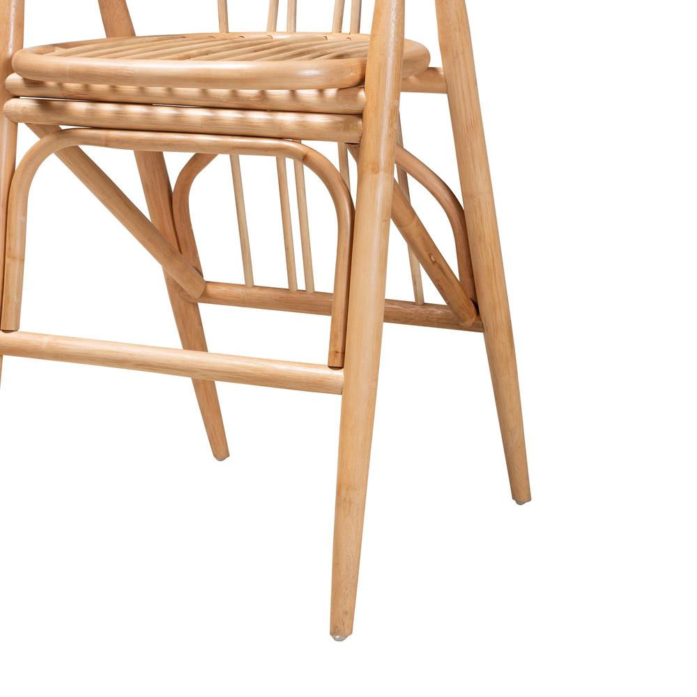 bali & pari Cyntia Modern Bohemian Natural Brown Rattan Counter Stool. Picture 16