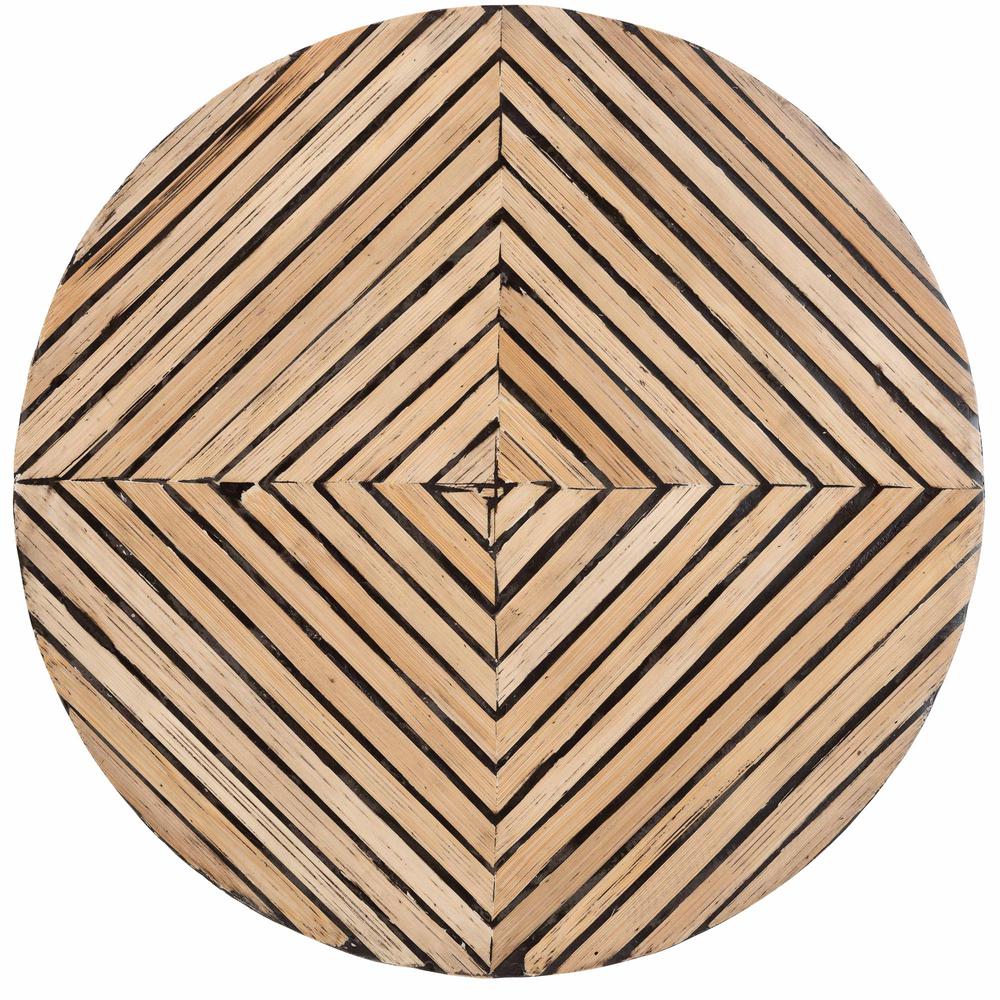 Devika Modern Bohemian Two-Tone Natural and Dark Brown Bamboo End Table. Picture 10