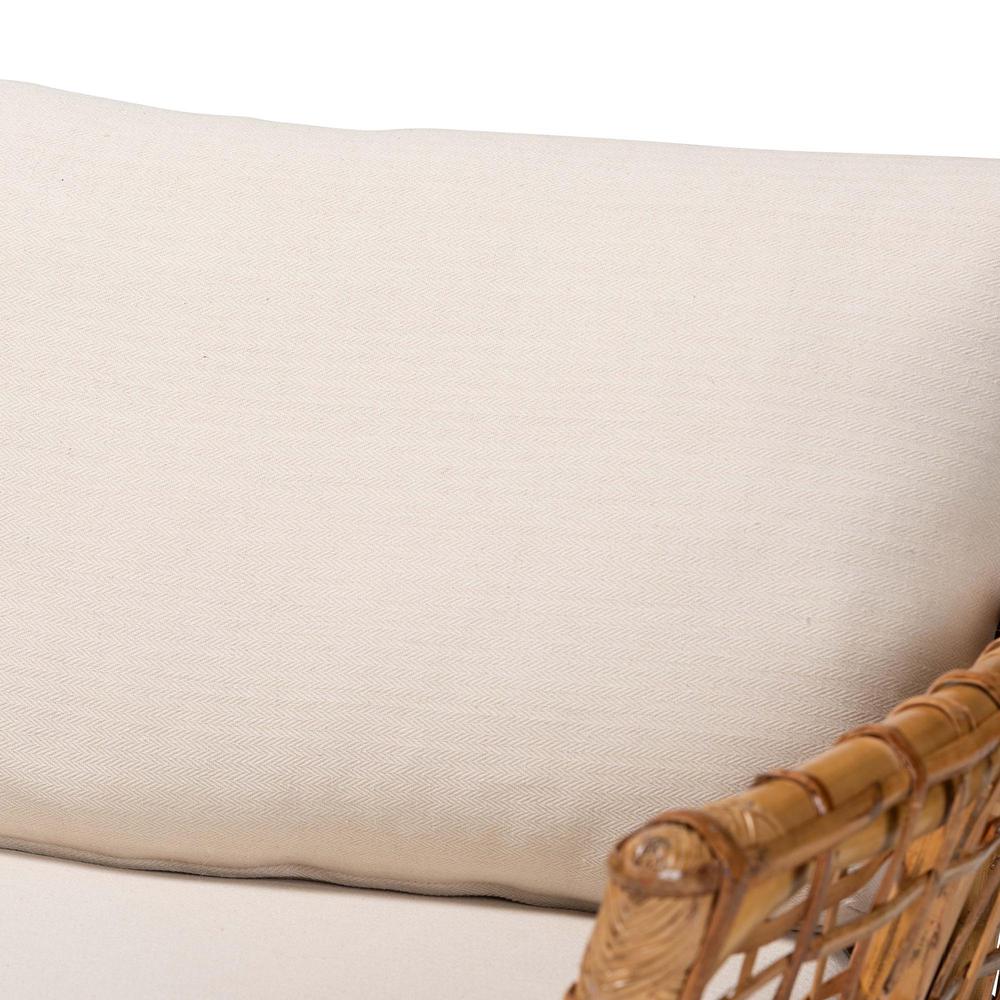 bali & pari Babette Modern Bohemian Natural Brown Rattan Arm Chair. Picture 15