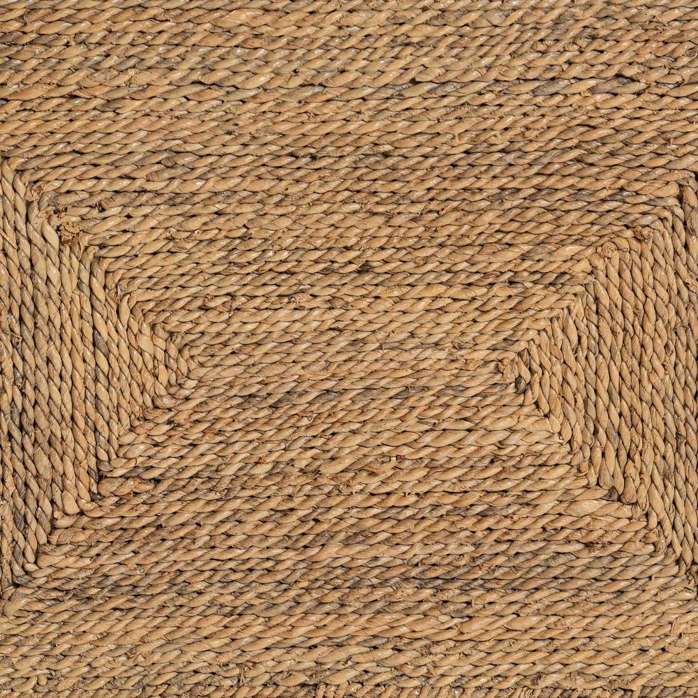 Anfield Modern Bohemian Natural Seagrass and Mahogany Wood Dining Chair. Picture 17