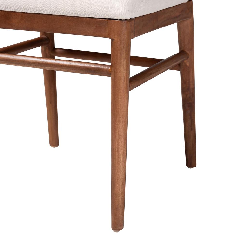 Nadim Modern Bohemian Natural Seagrass and Acacia Wood 2-Piece Dining Chair Set. Picture 14