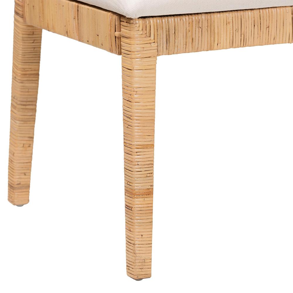 Kalimantan Bohemian Light Honey Rattan 2-Piece Banquette Set. Picture 14