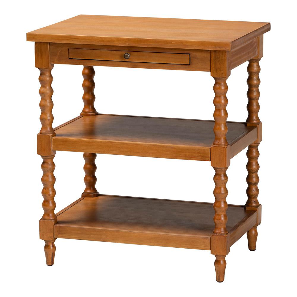 Baxton Studio Imogene Retro-Modern Walnut Brown Finished Wood End Table. Picture 1