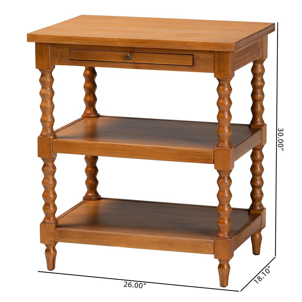 Baxton Studio Imogene Retro-Modern Walnut Brown Finished Wood End Table. Picture 7