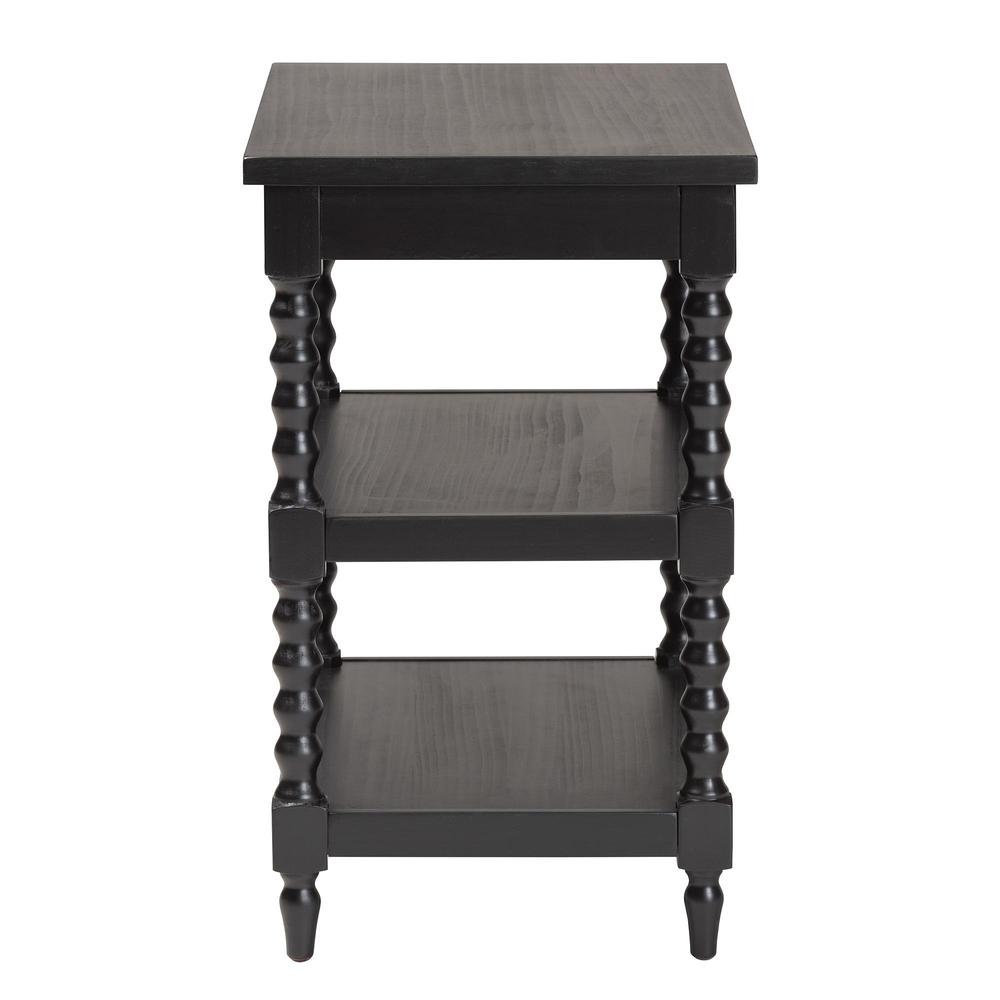 Baxton Studio Imogene Retro-Modern Black Wood End Table. Picture 3