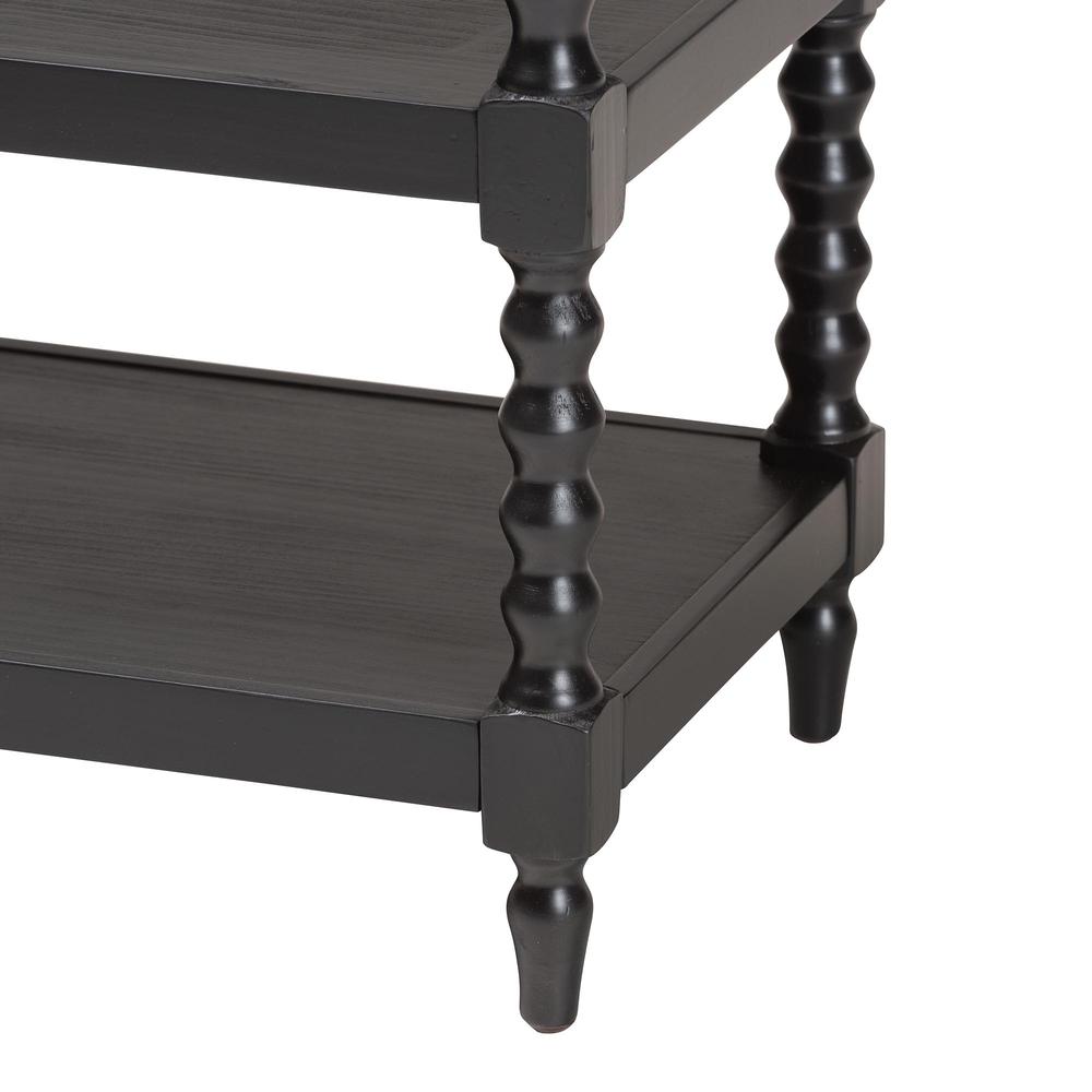 Baxton Studio Imogene Retro-Modern Black Wood End Table. Picture 5