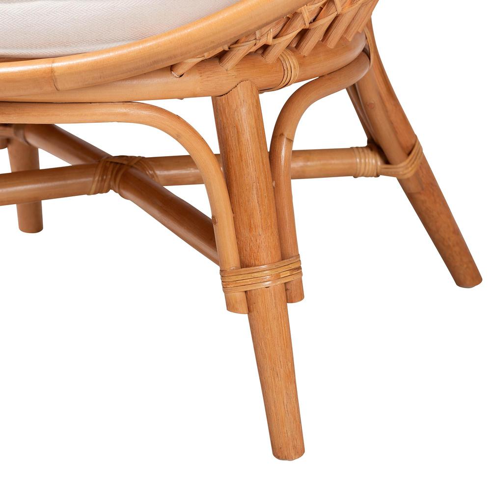 Aerin Modern Bohemian Natural Rattan Accent Chair. Picture 16