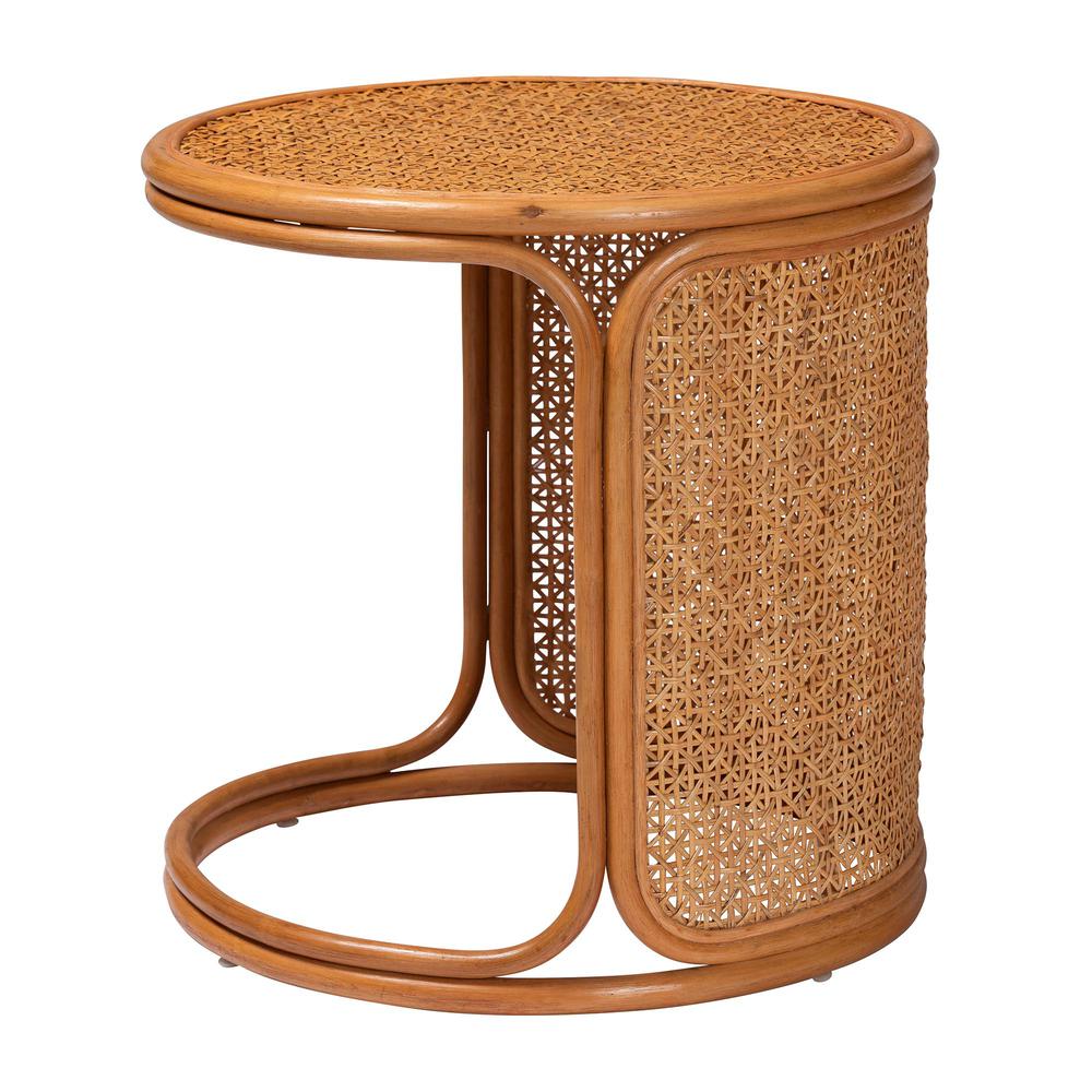 Eldon Bohemian Honey Rattan Large End Table. Picture 10