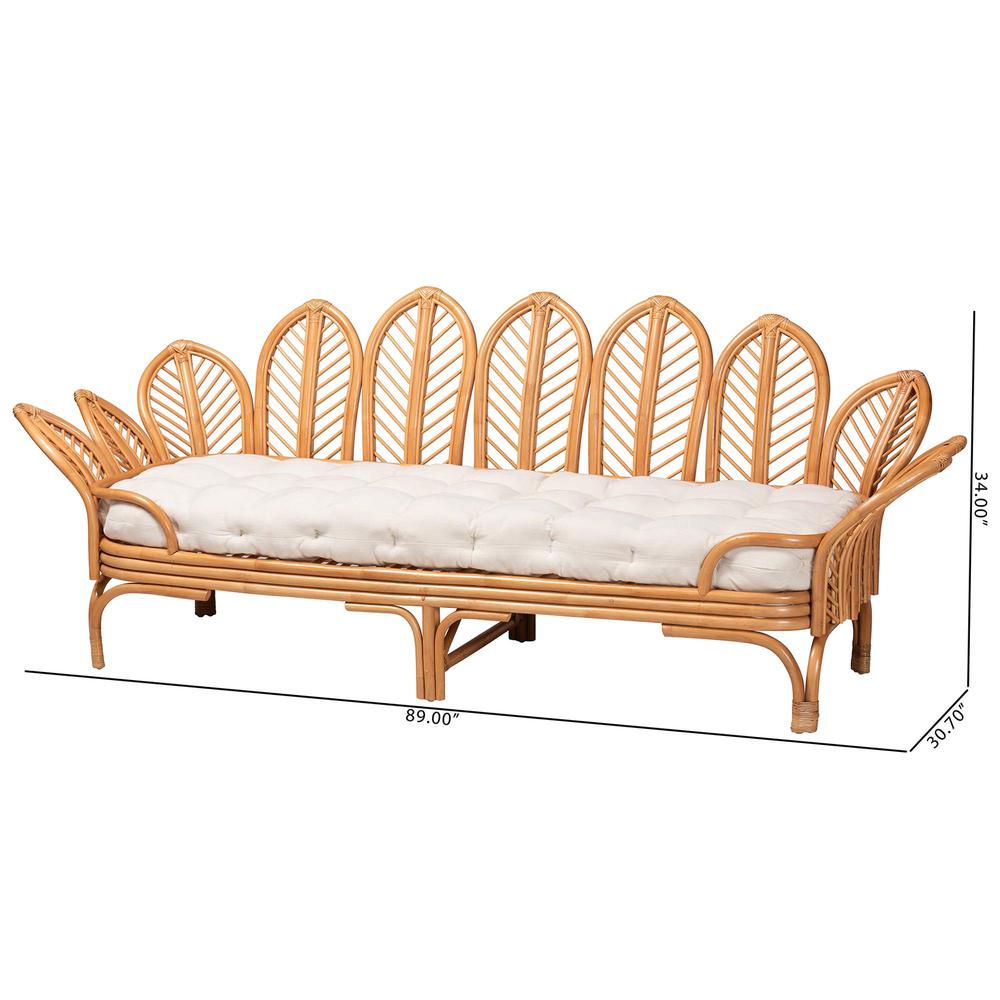 Loften Bohemian Light Honey Rattan Daybed. Picture 20