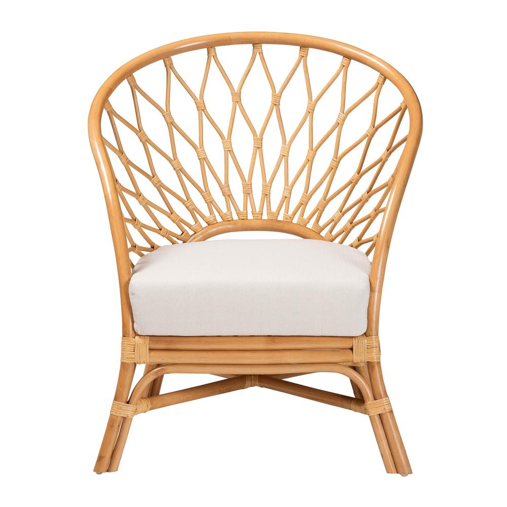 Emmeline Bohemian Honey Rattan Accent Chair. Picture 12