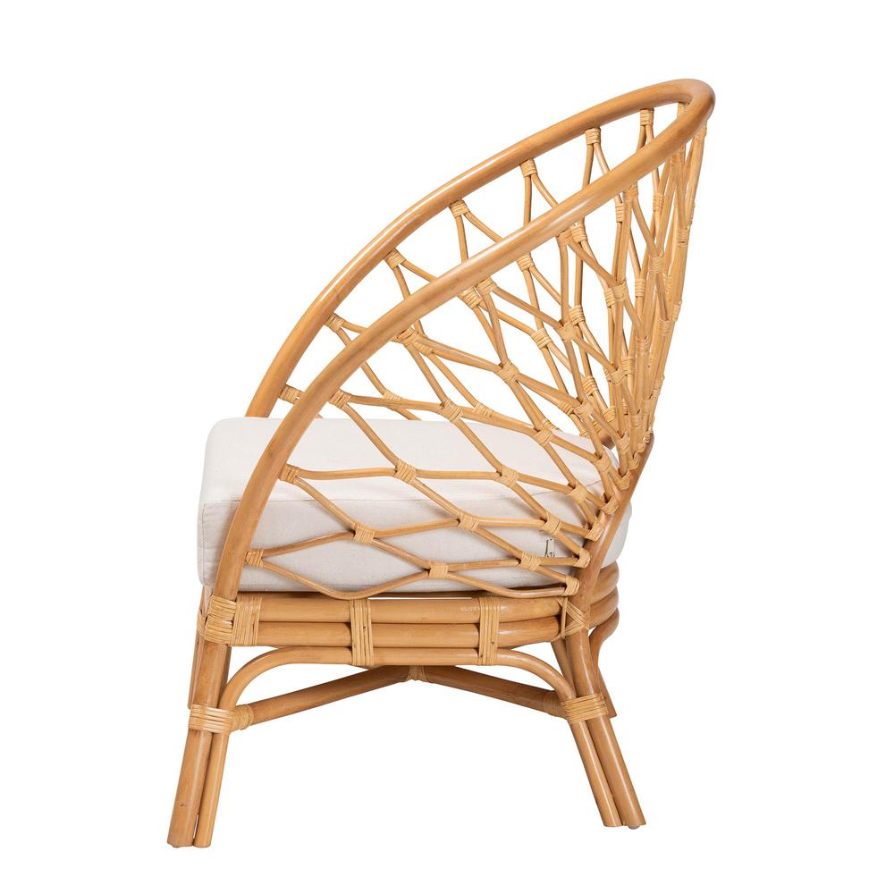 Emmeline Bohemian Honey Rattan Accent Chair. Picture 13
