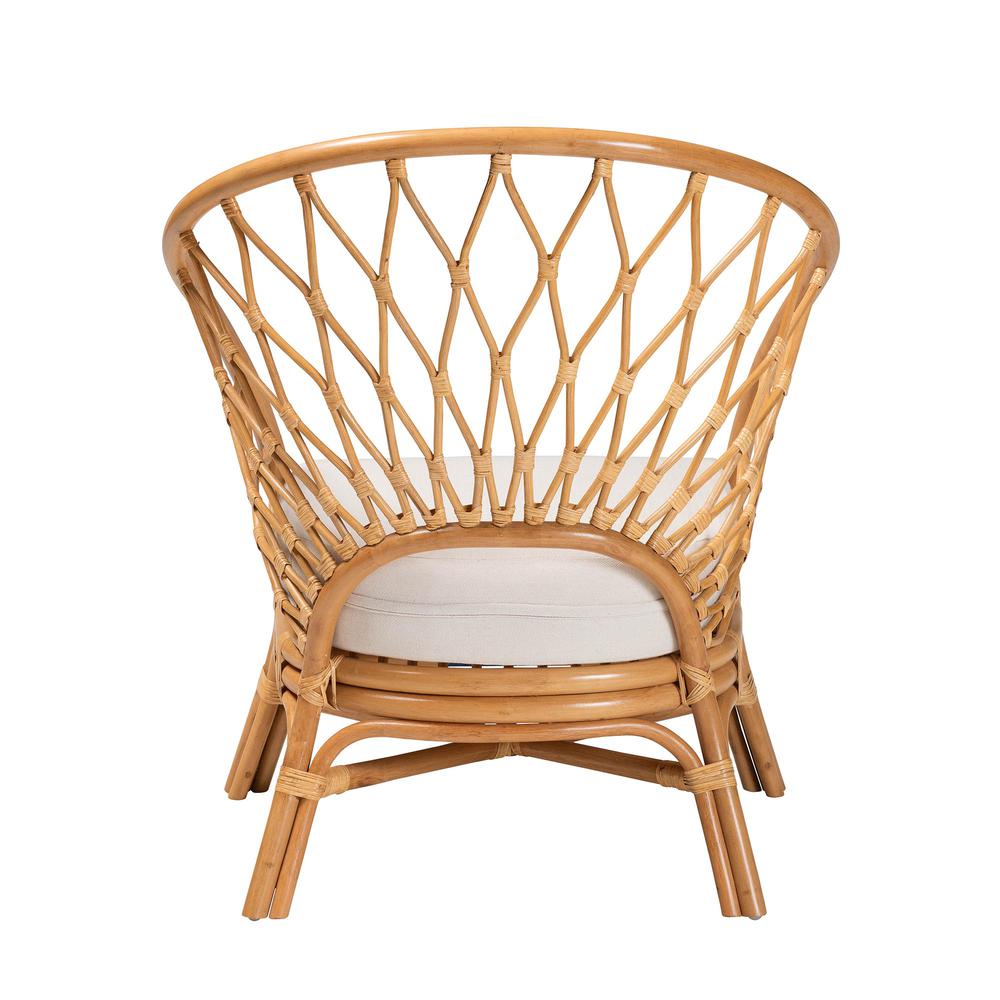 Emmeline Bohemian Honey Rattan Accent Chair. Picture 14