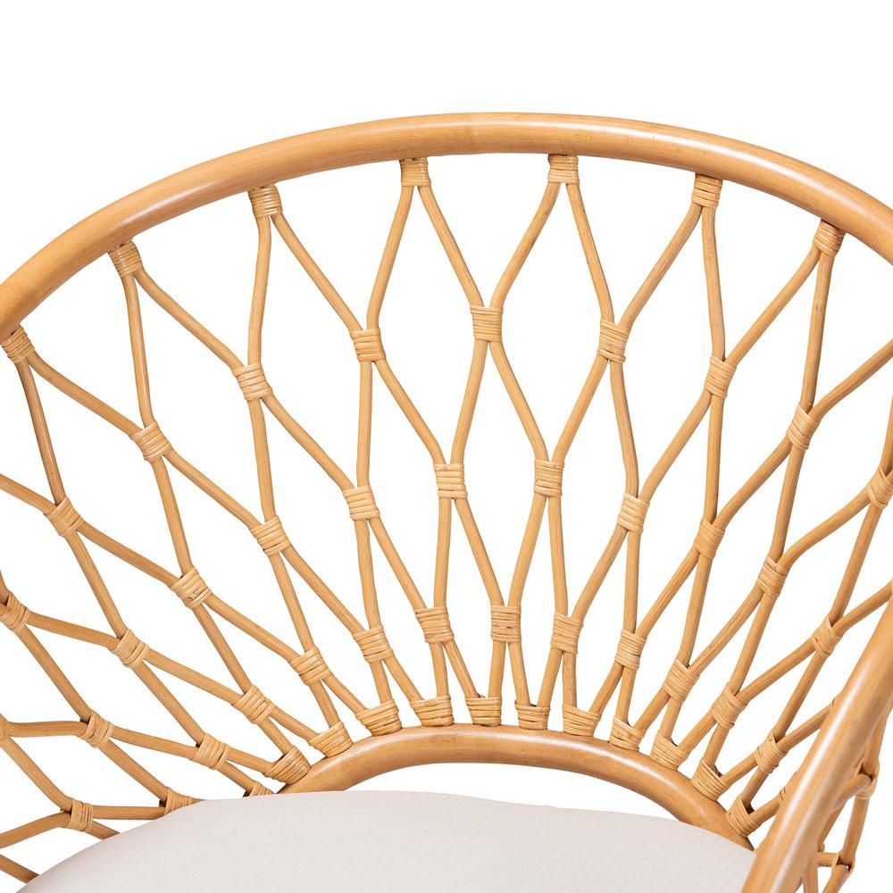 Emmeline Bohemian Honey Rattan Accent Chair. Picture 15