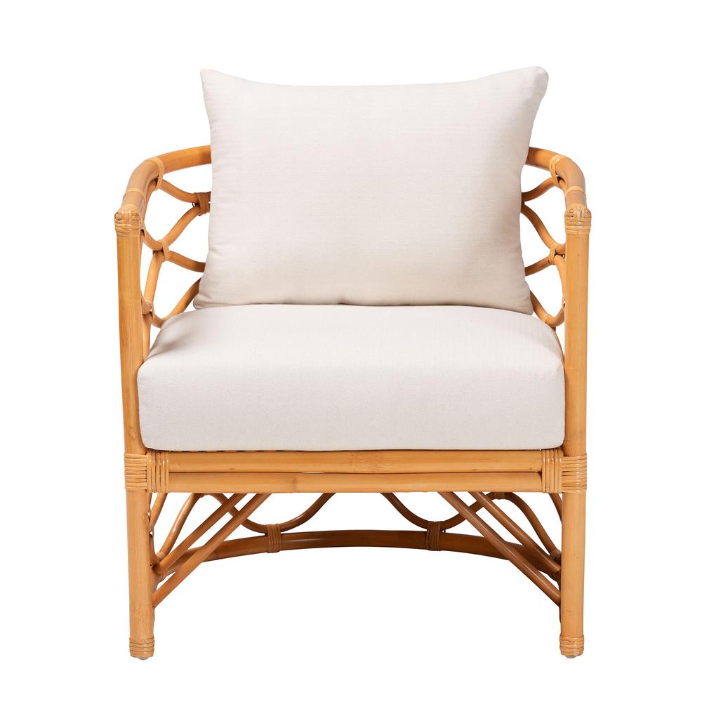 Acelynn Bohemian Light Honey Rattan Arm Chair. Picture 2