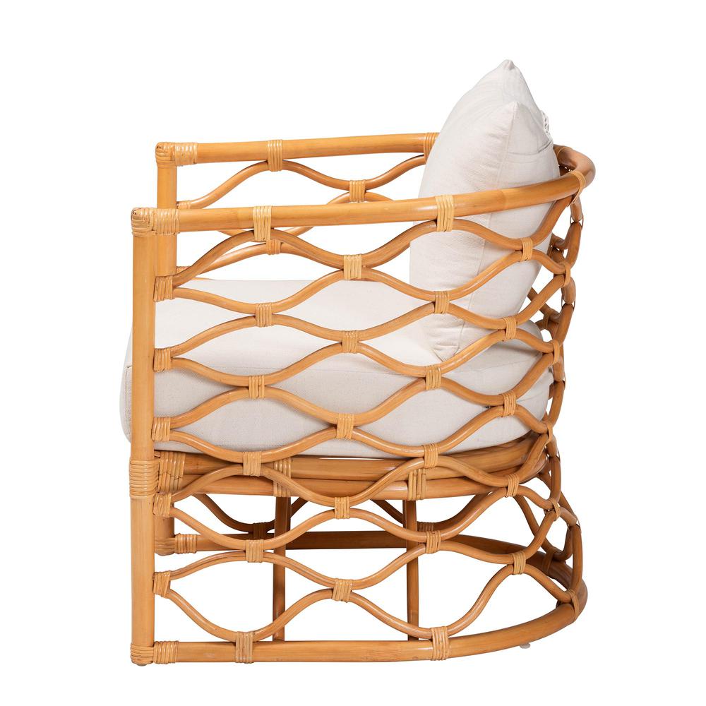 Acelynn Bohemian Light Honey Rattan Arm Chair. Picture 3