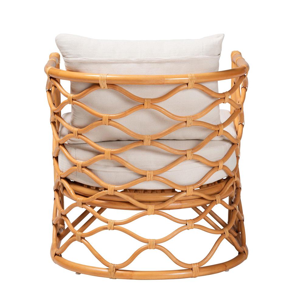 Acelynn Bohemian Light Honey Rattan Arm Chair. Picture 4