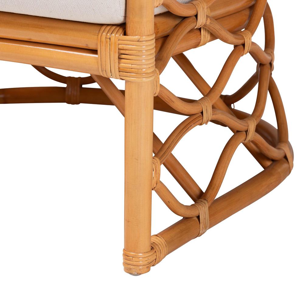 Acelynn Bohemian Light Honey Rattan Arm Chair. Picture 9