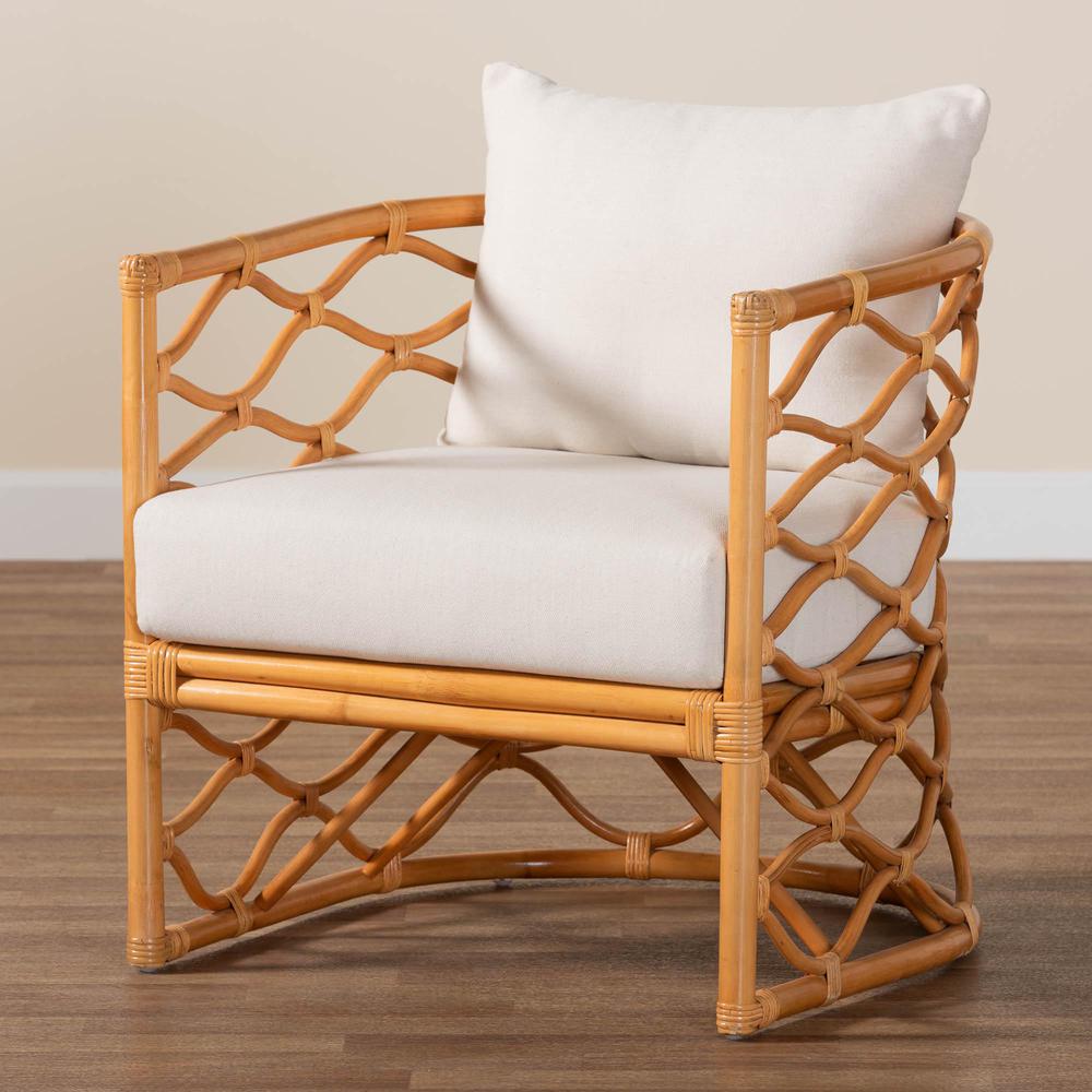 Acelynn Bohemian Light Honey Rattan Arm Chair. Picture 11
