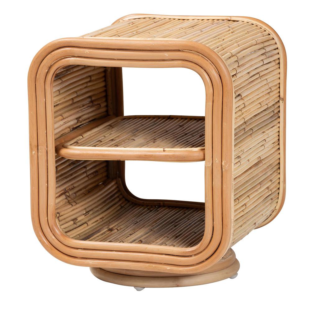 Bethari Bohemian Natural Rattan Nightstand. Picture 9
