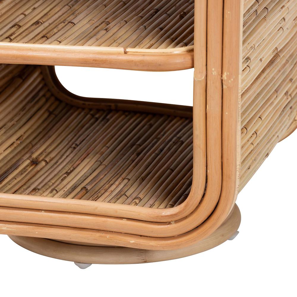 Bethari Bohemian Natural Rattan Nightstand. Picture 12
