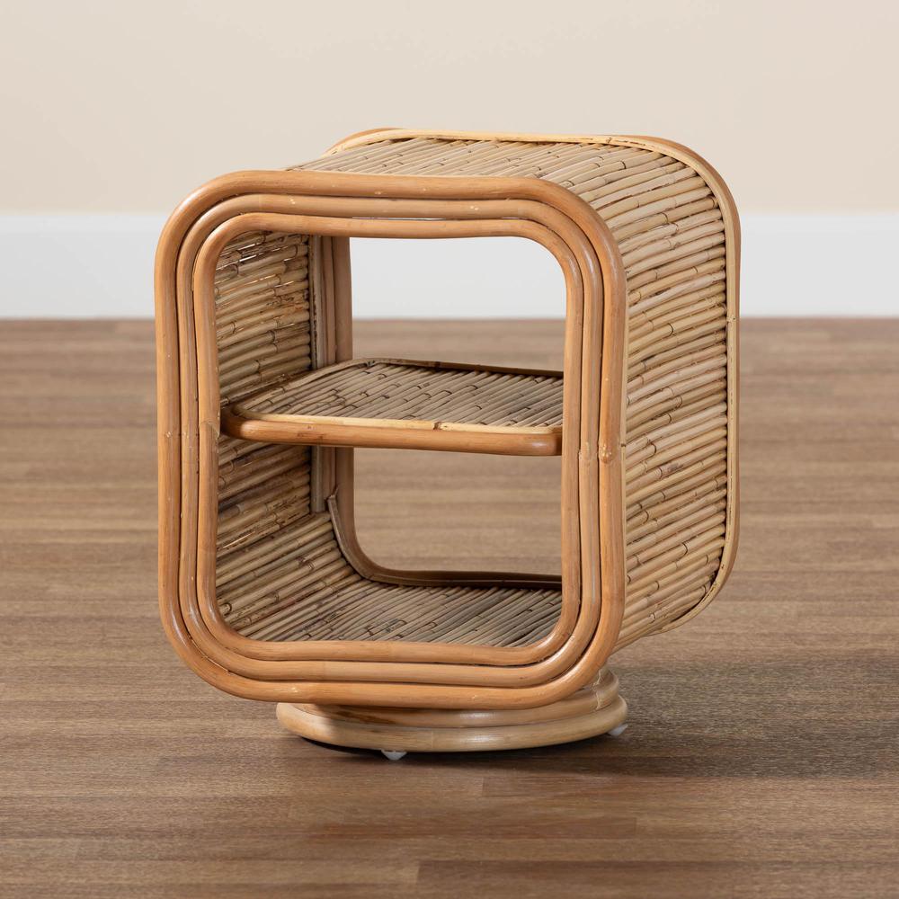 Bethari Bohemian Natural Rattan Nightstand. Picture 15