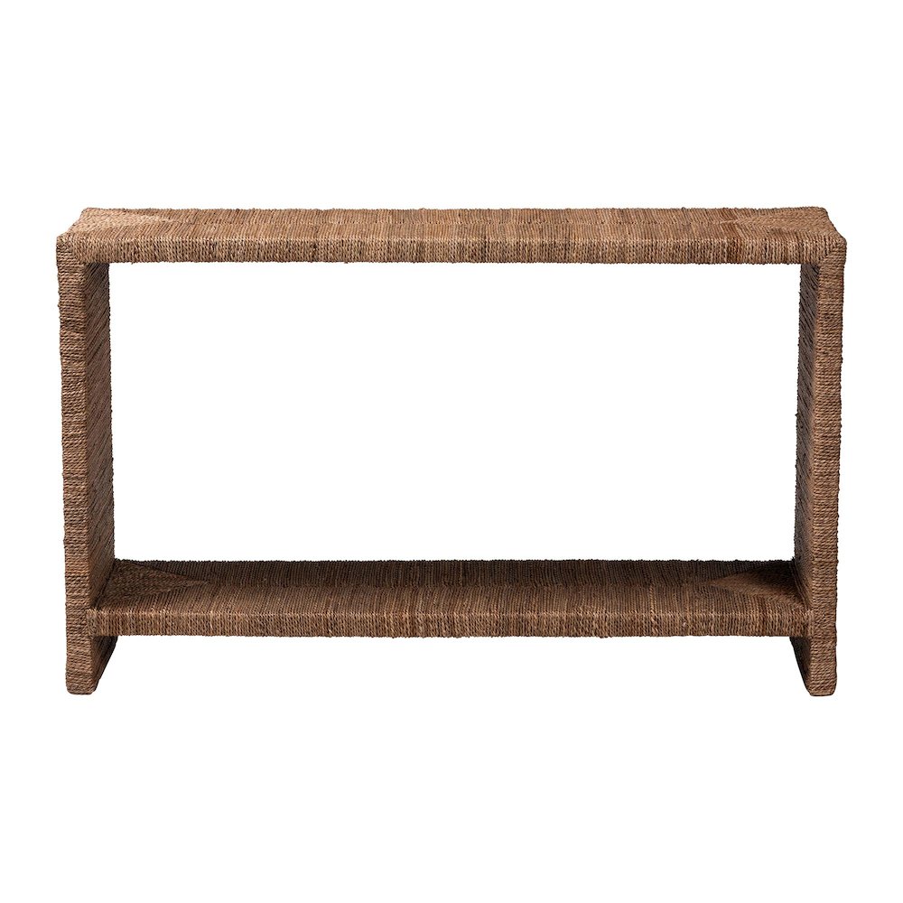 Liza Bohemian Natural Seagrass Console Table. Picture 10