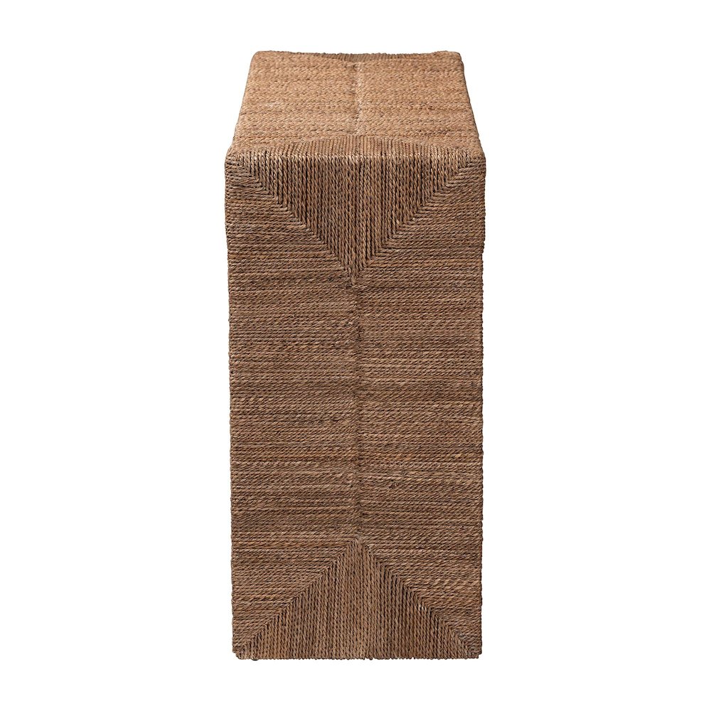Liza Bohemian Natural Seagrass Console Table. Picture 11