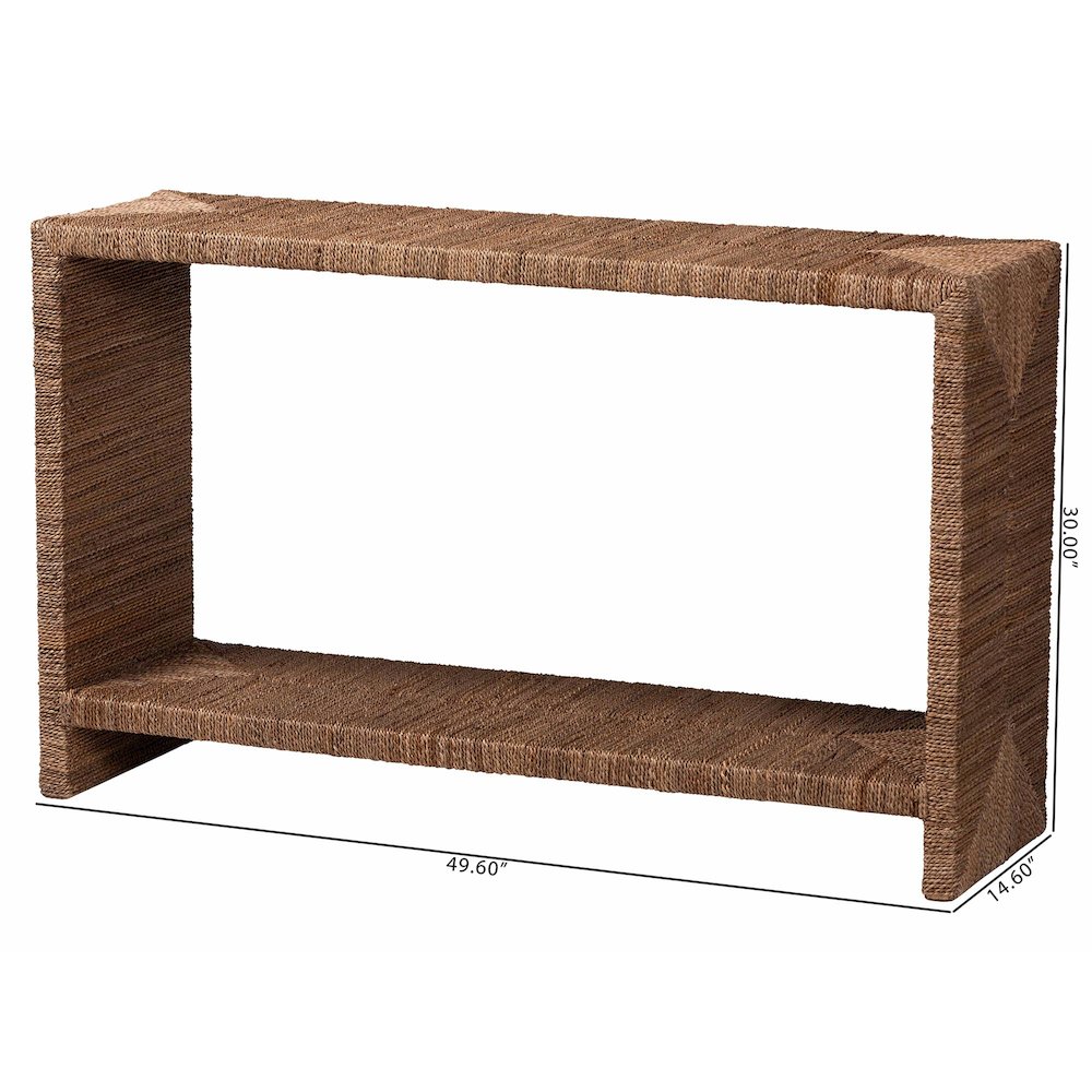 Liza Bohemian Natural Seagrass Console Table. Picture 16