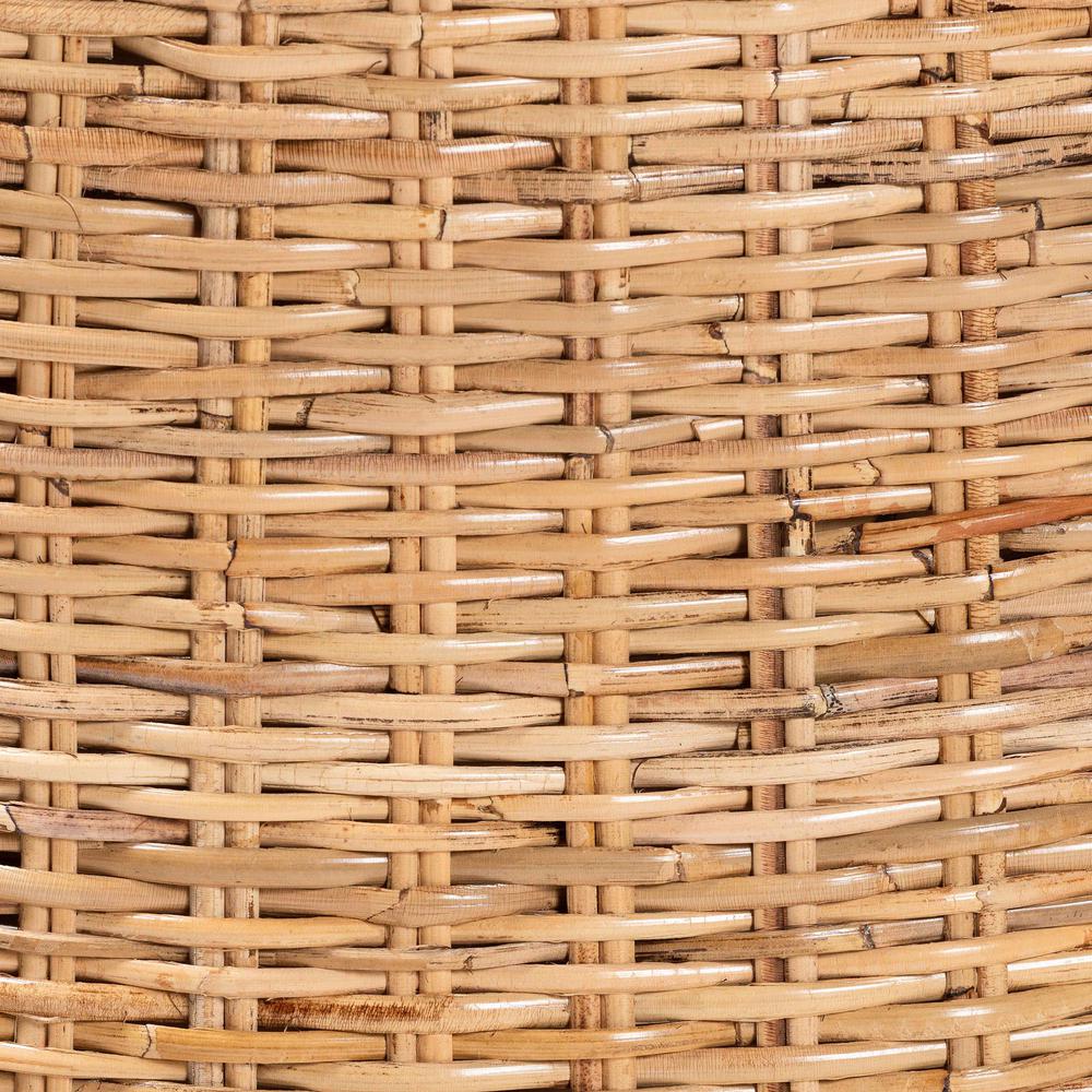 Rowen Bohemian Light Honey Kubu Rattan and Mahogany Wood Dining Chair. Picture 17