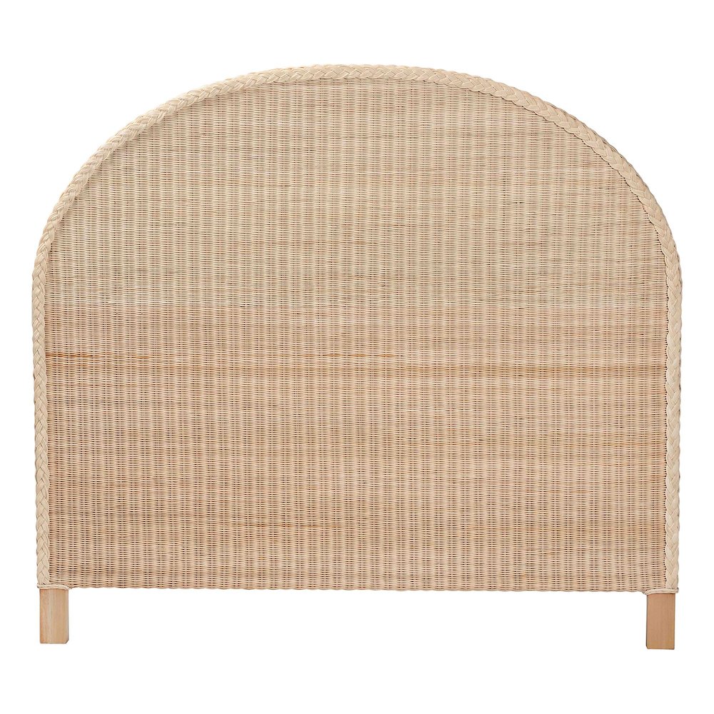 Lanica Japandi Sun Bleached Rattan Queen Size Standalone Headboard. Picture 2